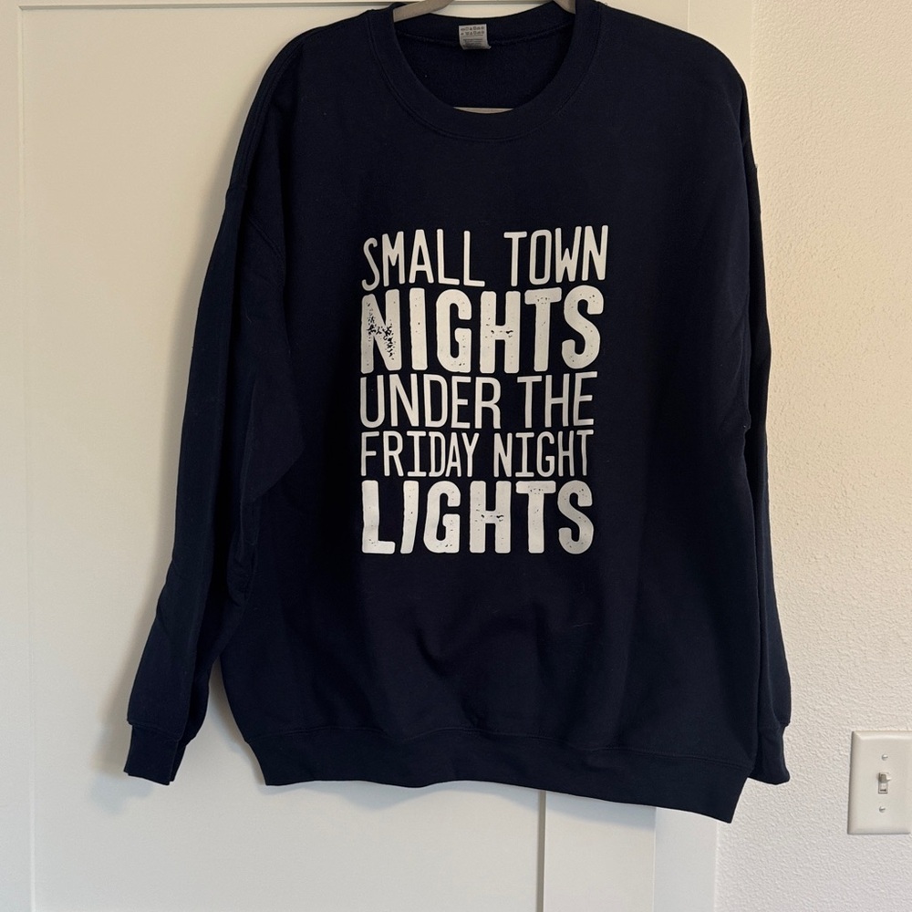 Gildan Navy Crewneck Sweater with Graphic Print